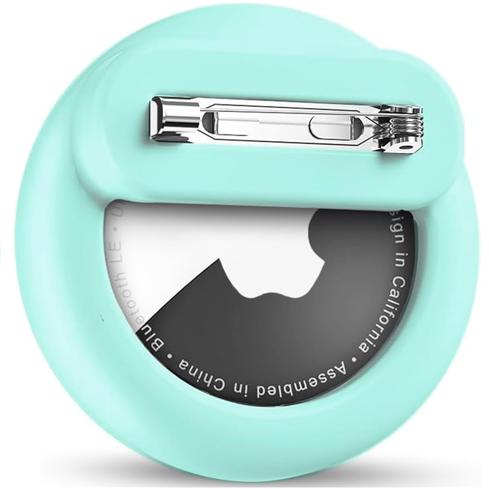 Compatible with Apple Air Tags Holder for Kids, 1 Pack Hidden Case with Safety Pin, Anti-Lost for Kids, Baby, Elderly, Luggage, Shoe, Clothes,Backpack -Mint Green-image-8