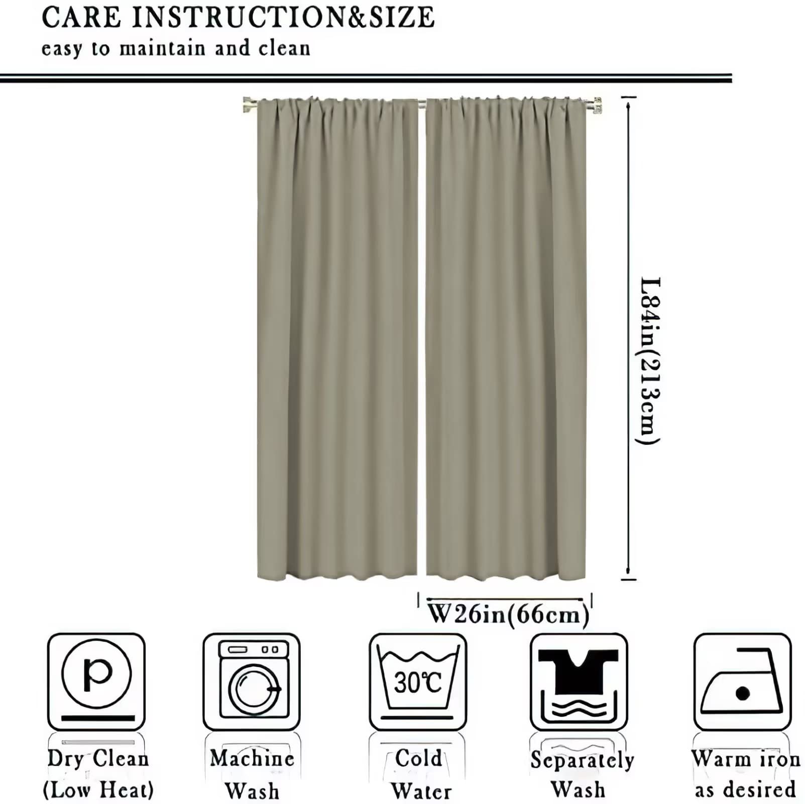 Baby Safari Animal Curtains,Woodland Jungle Cute Cartoon Elephant Lion Room Darkening Door Window Rod Pocket Curtain for Nursery Kids Bedroom Living Room W52xL84in