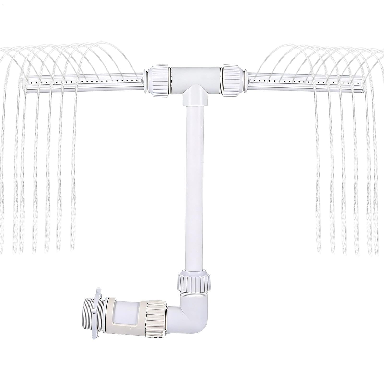 Fuente de piscina de doble boquilla y rociador de agua exterior para jardin