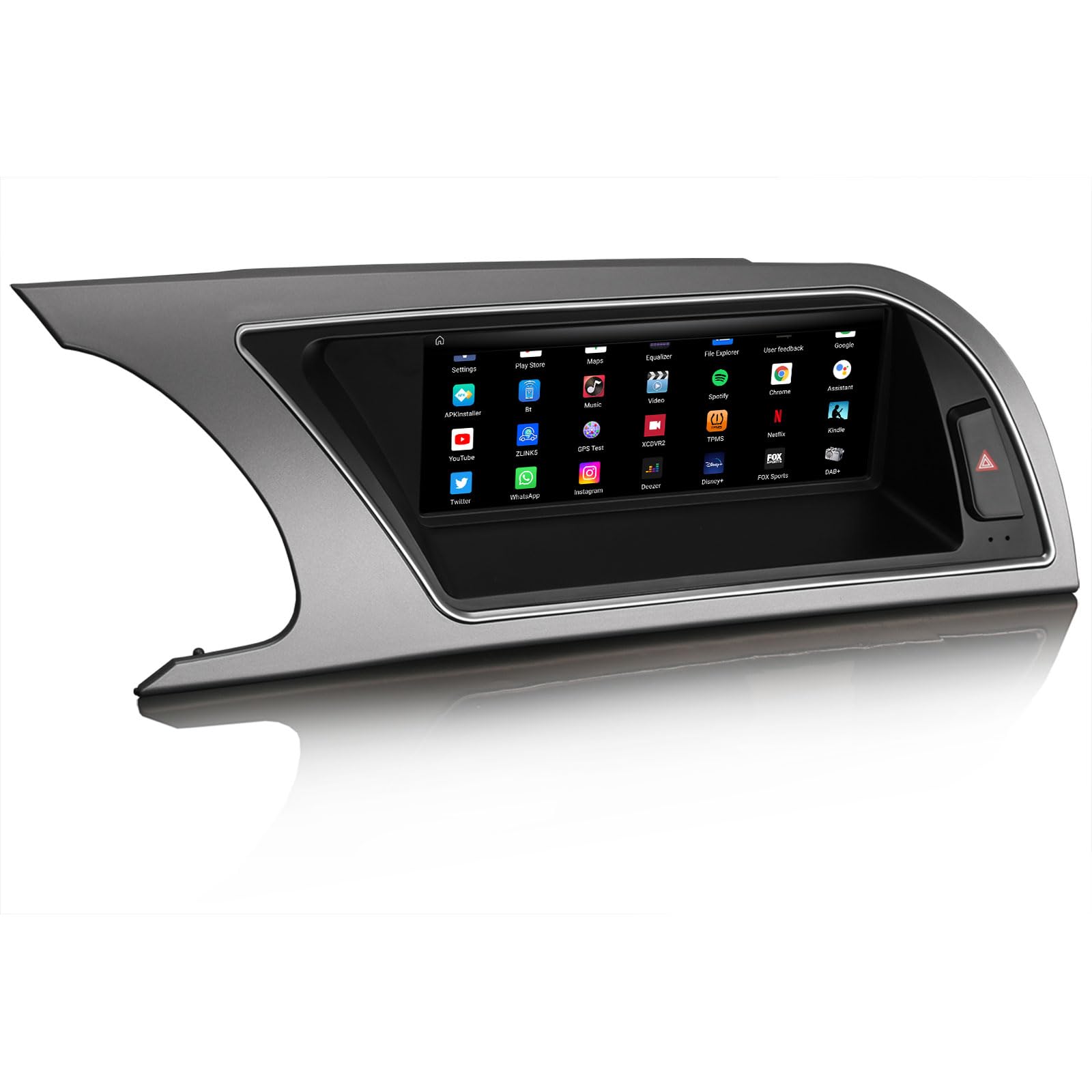 Snapdragon 8 Núcleos Android 16 Radio Coche Estéreo para Audi A5/S5/RS5 2009-2016 GPS Navegador Soporte CarPlay Android Auto 4GB+64GB DAB+ USB WiFi 4G Bluetooth 5.1 Sistema MMI 8,8" HD Pantalla táctil