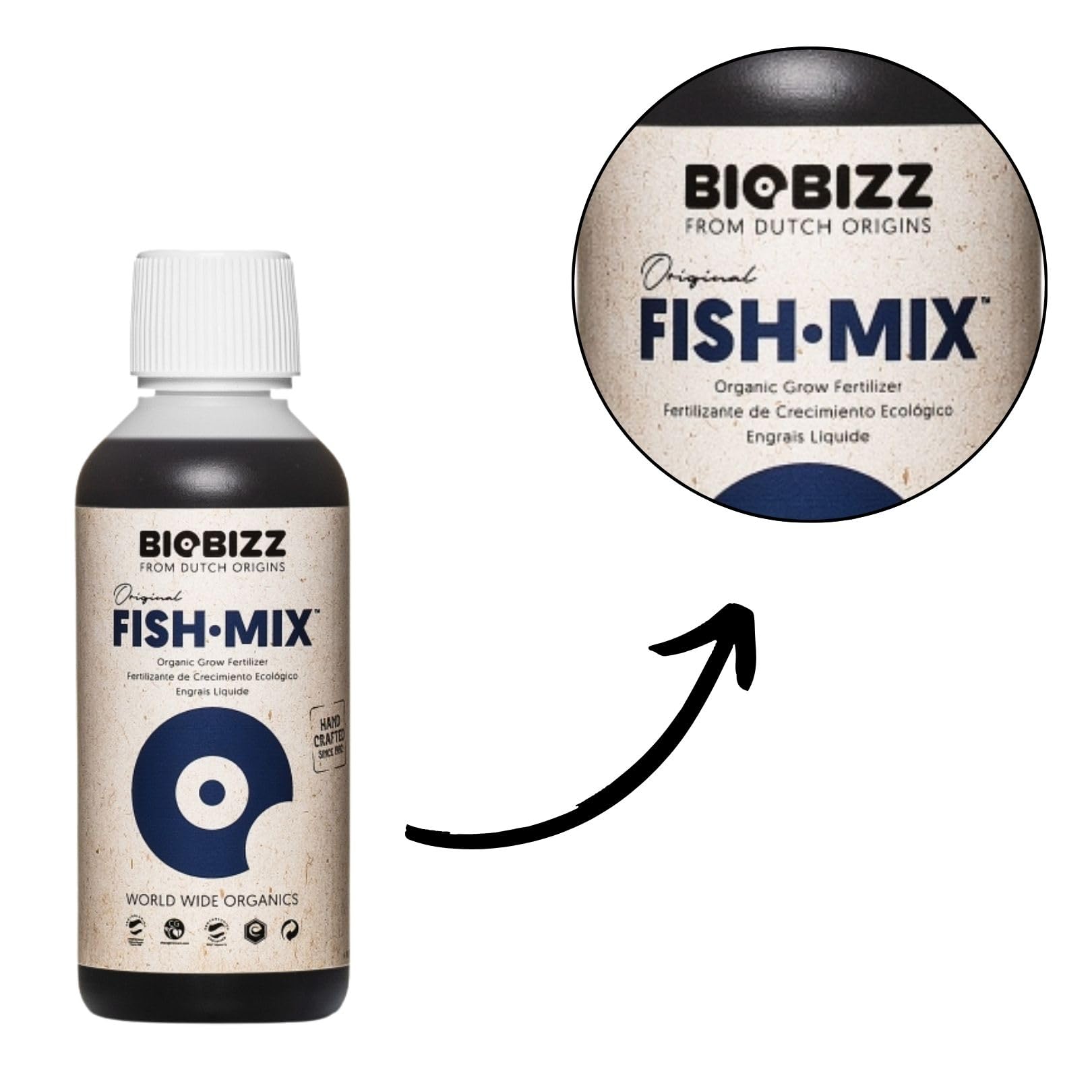 Weedness BioBizz Fish Mix 5 Litros - Fertilizante natural Crecer Cultivo de Tomate Líquido Orquídeas Bonsái Orgánico NPK