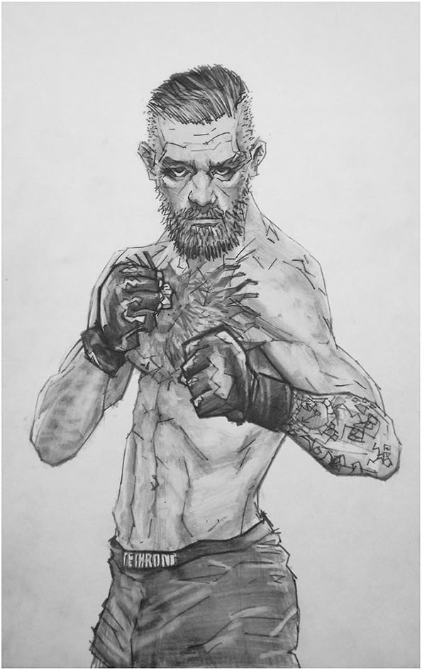 Conor McGregor pencil drawing from a few tattoos back
