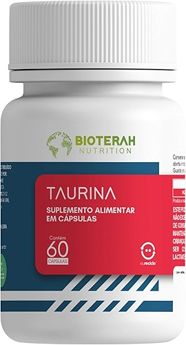 Taurina 60CAPS BIOTERAH - 1000mg por Dose Suplemento Alimentar Auxilio Treino