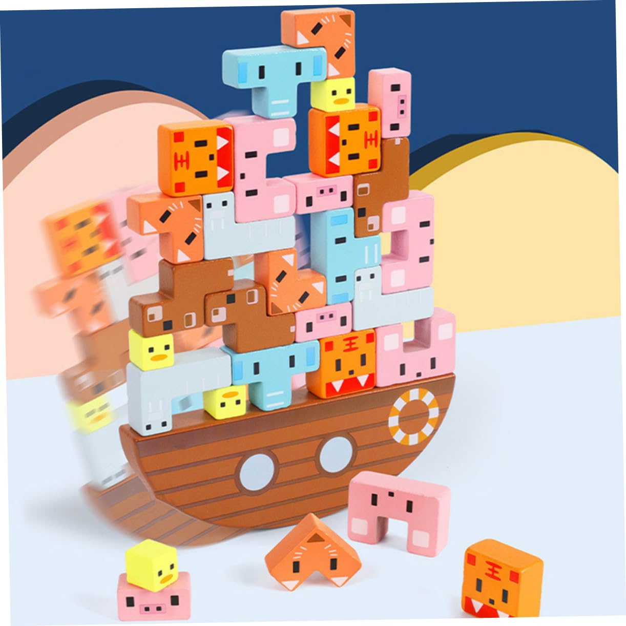 Milisten Set di Blocchi Impilabili in Materiale Sintetico per Bambini, Gioco Educativo Creativo Che Sviluppa la Pazienza e Stimola Lo Sviluppo Intellettuale
