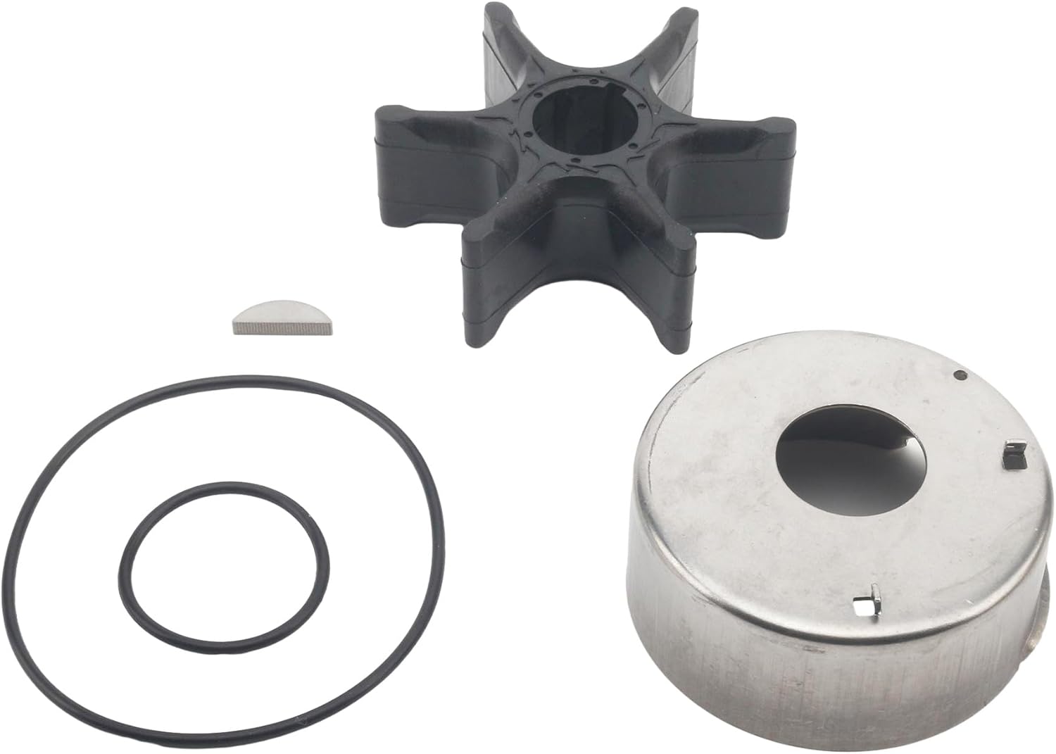 GlückMarine 61AW0078 Water Pump Impeller Repair Kit with Housing and Wave Washer Kit for Yamaha 150-225 HP Outboard Boat Motors Replacement 61A-W0078 Sierra 18-3395 18-3396 Marine Engine - Image 4