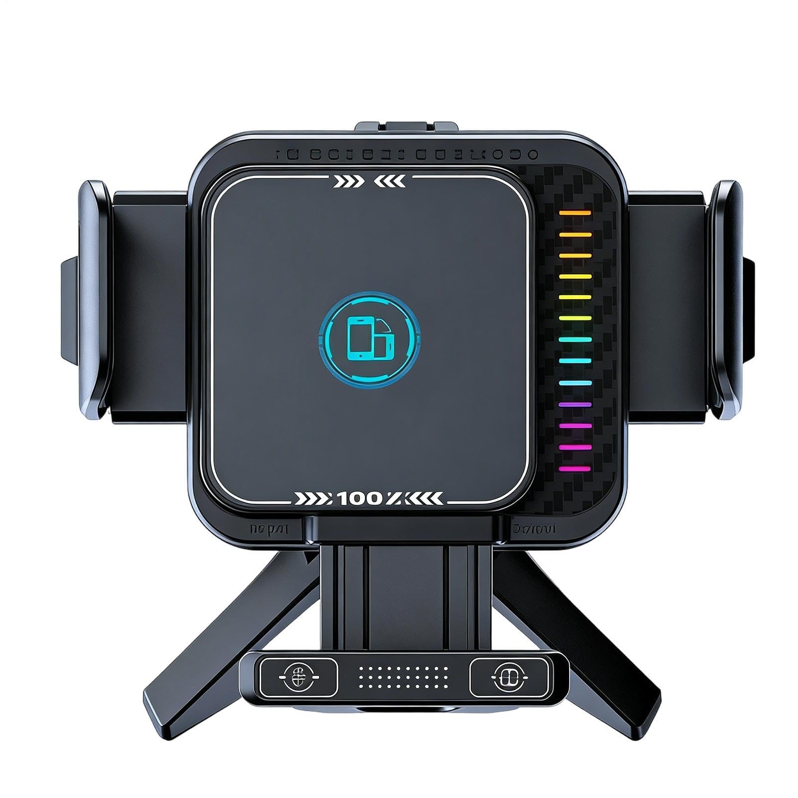 Caricabatterie Telefono Supporto Auto Base girevole 90° a bloccaggio | Supporto Telefono Auto Pieghevole con Schermo per Berline SUV Campervan Pickup