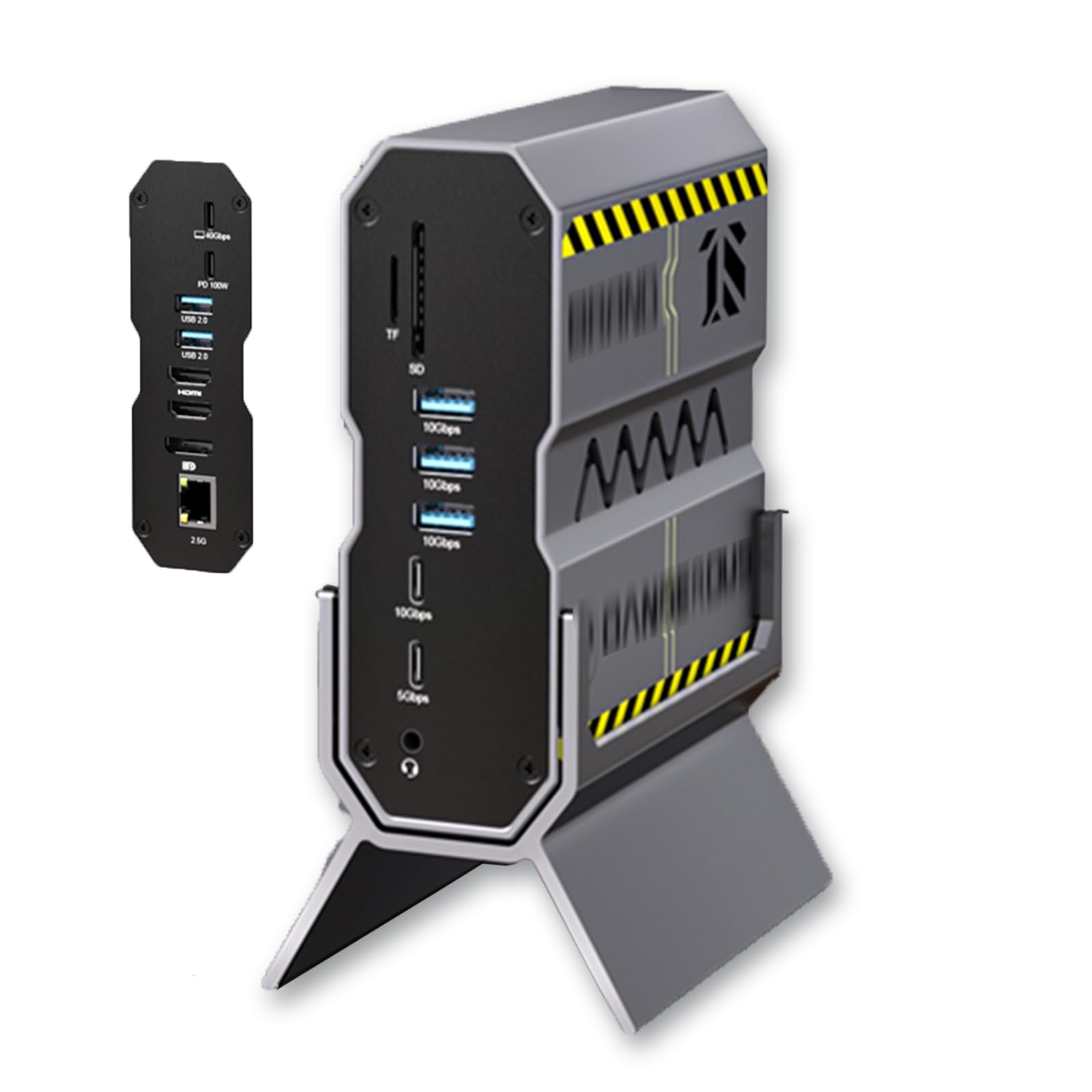 Switch USB Desktop, Docking Station USB 15 in 1, Doppio HDMI+DP, Risoluzione HD 8K a 60 Hz, modalità Multi-Display, Porta Ethernet 2.5G, Accesso Plug-And-Play, Regalo Perfetto per Il Fidanzato
