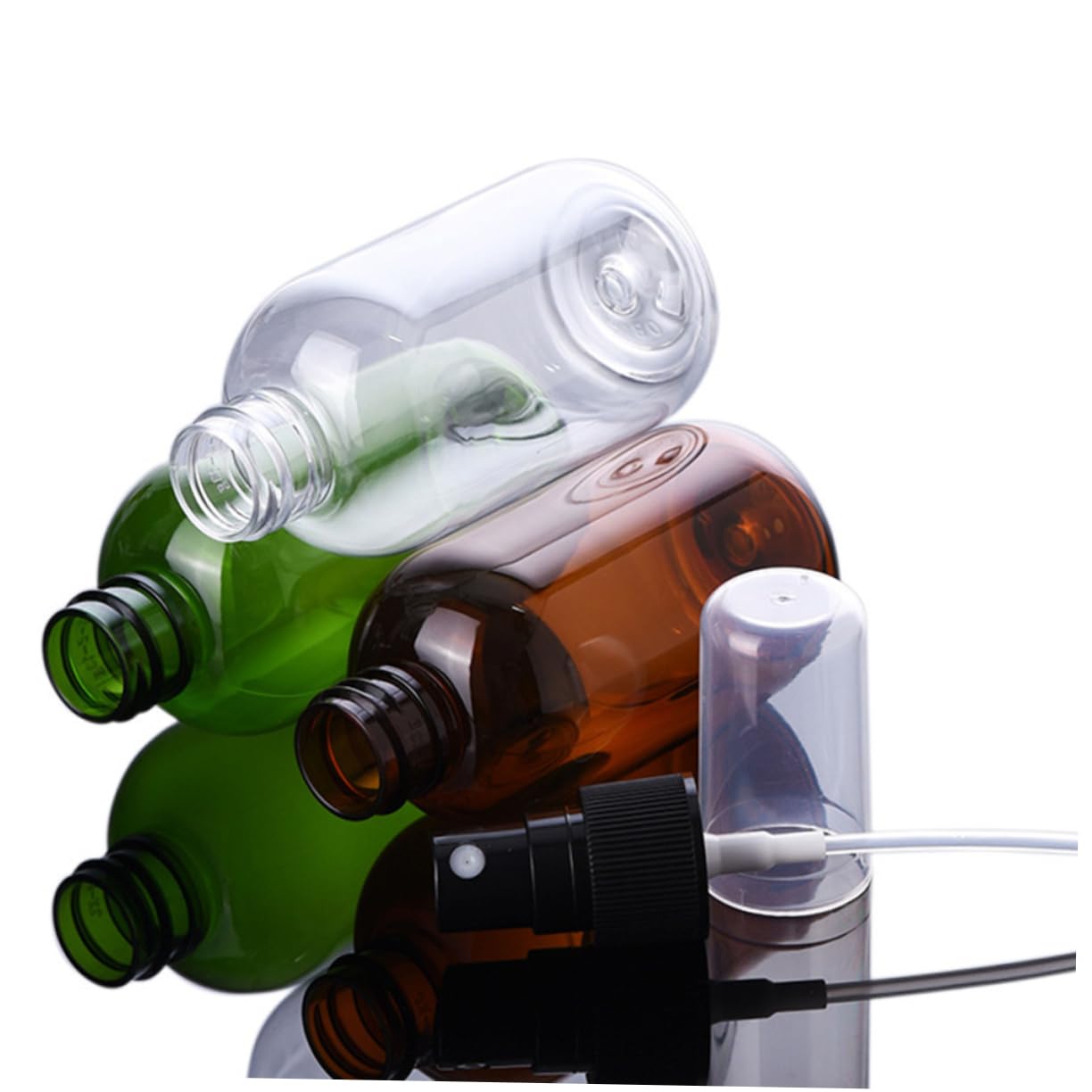 DOITOOL 15pièces Bouteilles De Spray Plastique De Flacons Vaporisateurs Rechargeables Pour Cosmétiques Et Liquides Design Compact Et Léger Pour Voyage Et Usage Quotidien Marron