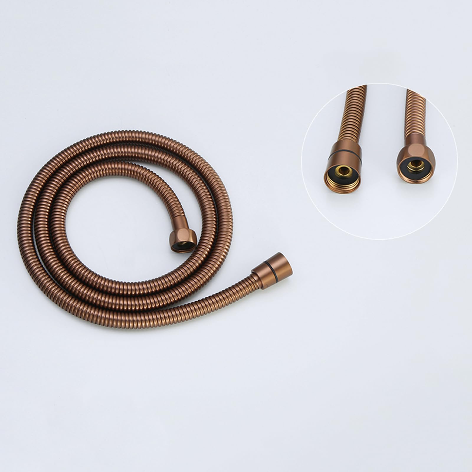 Pulverizador de Bidé de Mano Kit Bidet de Mano para Wc de Pared con Manguera de Ducha de 1,2 M Oro Rosa Cepillado