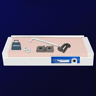 Permanent Magnetic Chuck, ≥100N/Cm² Suction Force, 4 X 6.8" Permanent Magnetic Brass Fine Mesh Suction Cup, with Wrench, for Used To Magnetic Workpieces, Industrial Machining Fixtures, Grinding, Lathe