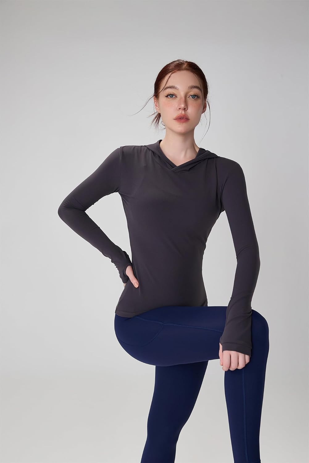 altiland UPF 50+ Buttery Soft Long Sleeve Shirts for Women, Workout Running Athletic Outdoor Tops with Hood and Thumb Holes
