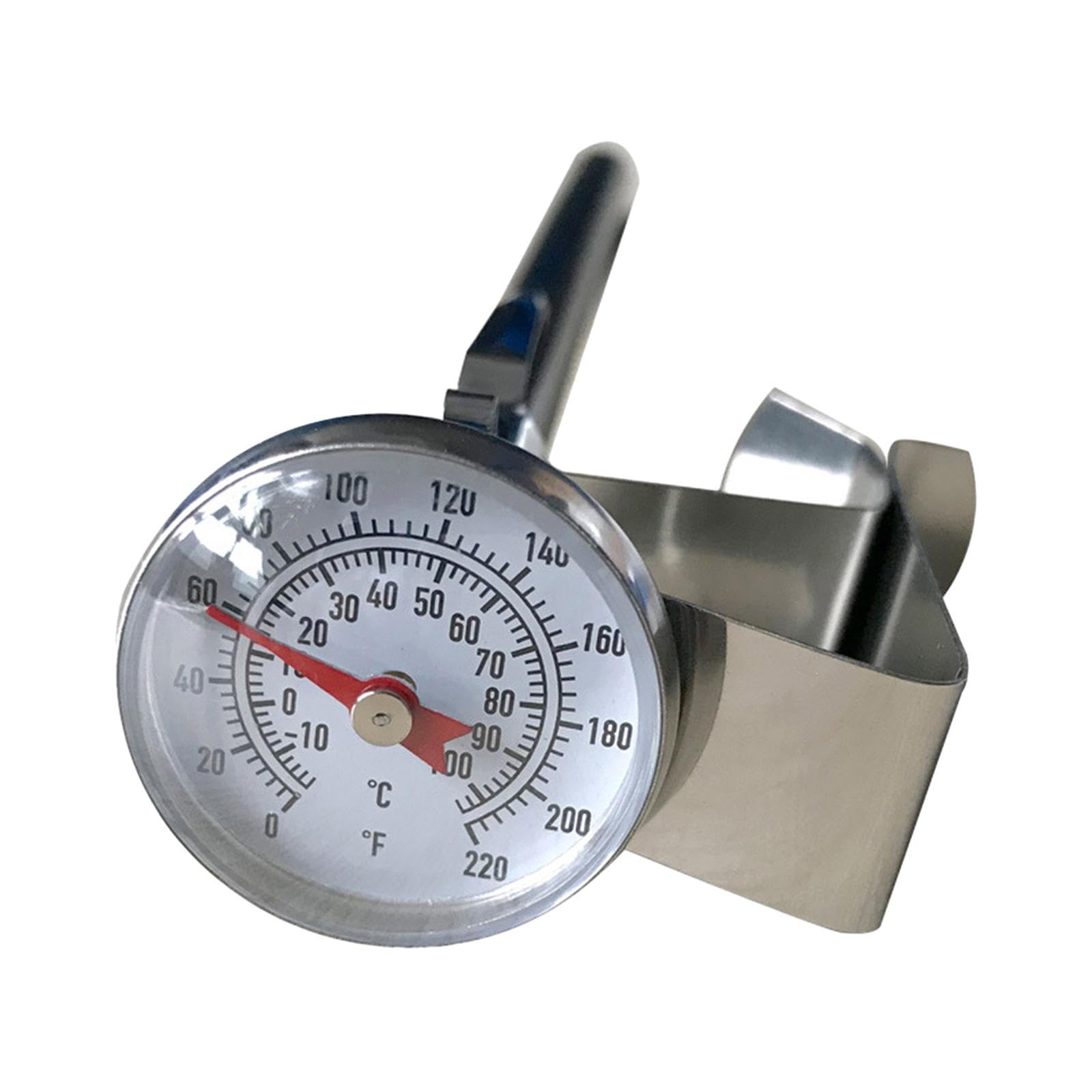 Bothyi Milk Thermometer for Steaming Milk Food Thermometer with Clip & Sleeve Pocket Dial Thermometer for Tea Cheese Drinks Beverage