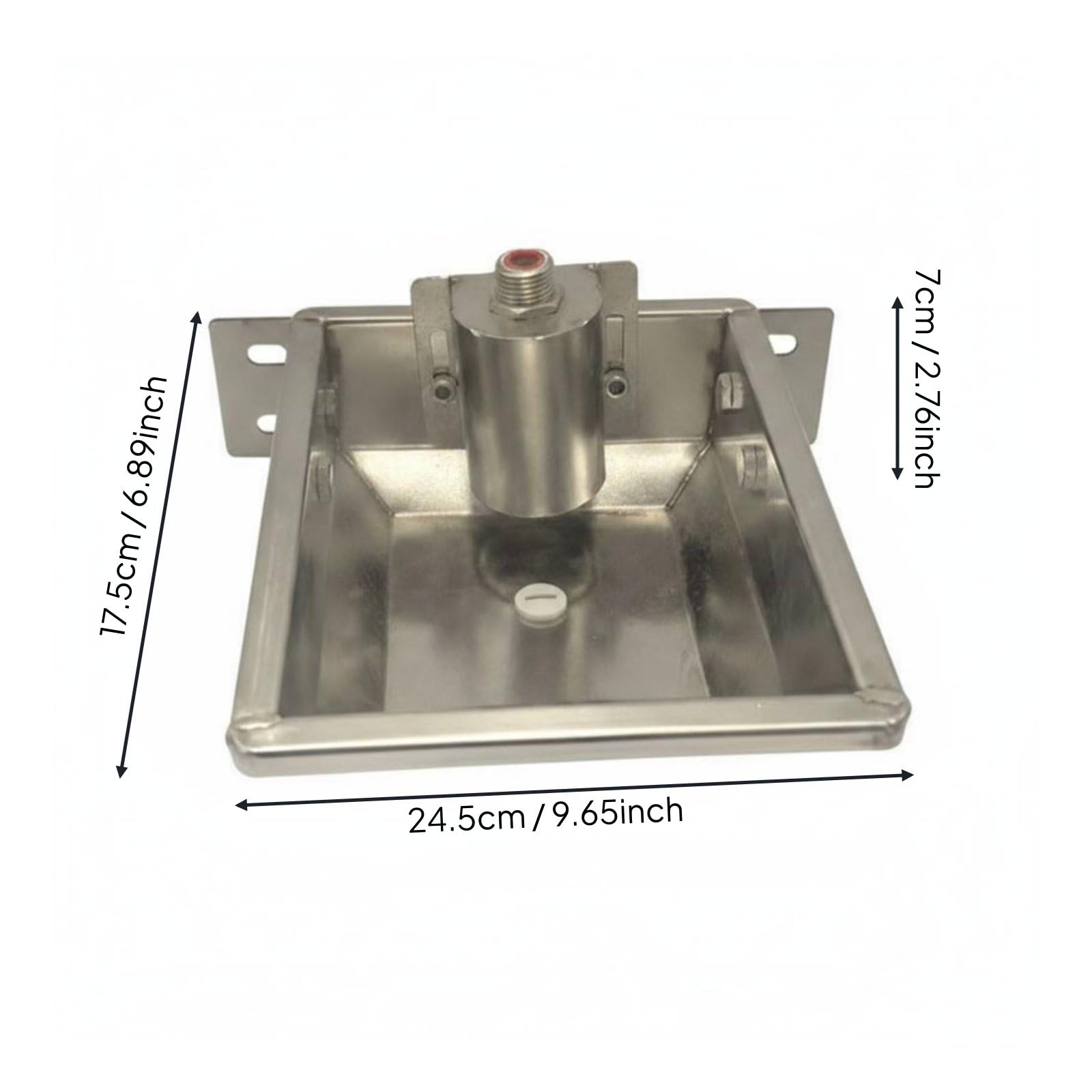 Abbeveratoio Automatico in Acciaio Inox Con Foro di Scarico Vasca Abbeveratoio a Galleggiante Robusto e Durevole per Allevatori, Piccolo Rettangolare