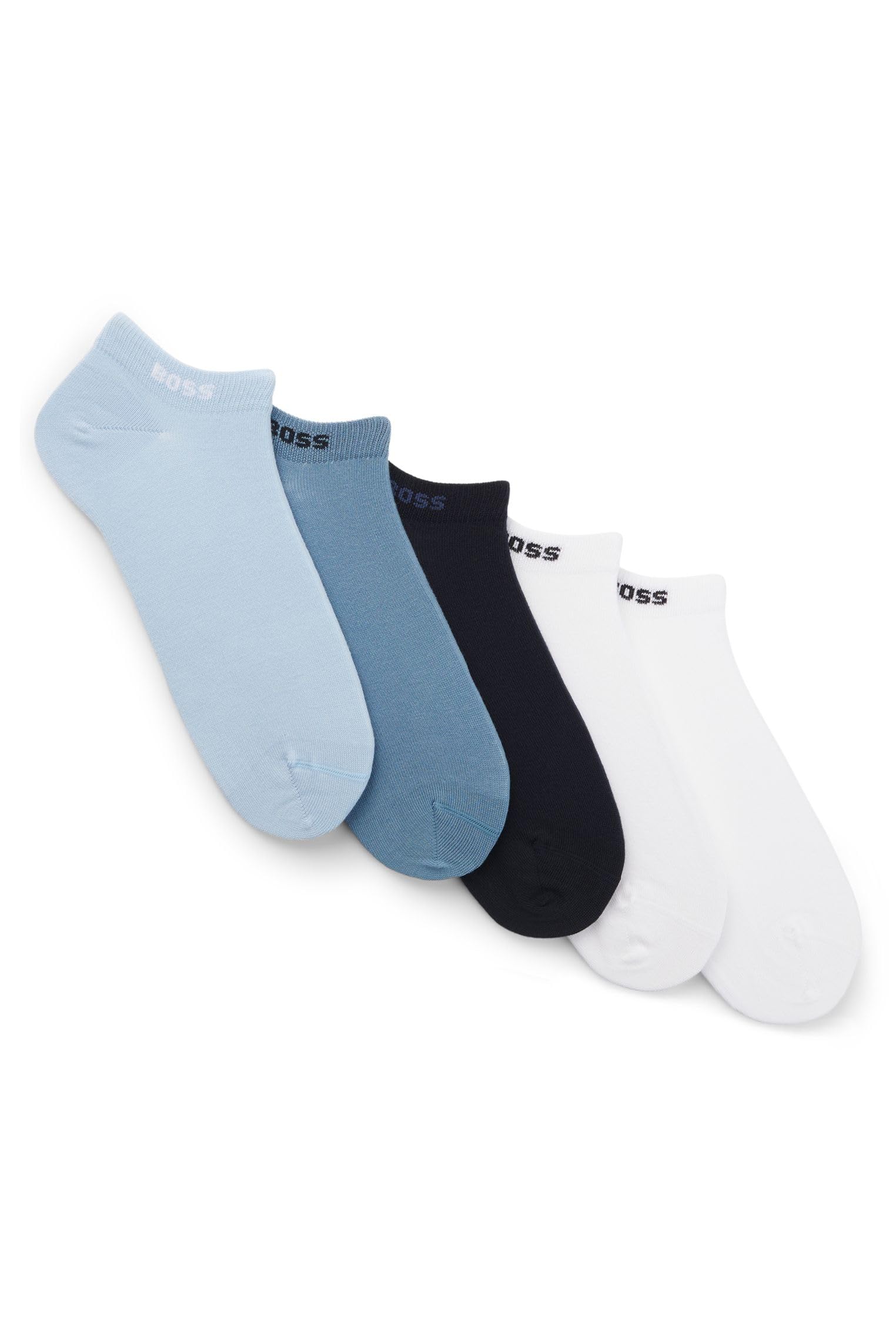 BOSS Herren 5P AS Uni CC Fünferpack Sneakers-Socken aus Baumwoll-Mix mit Branding