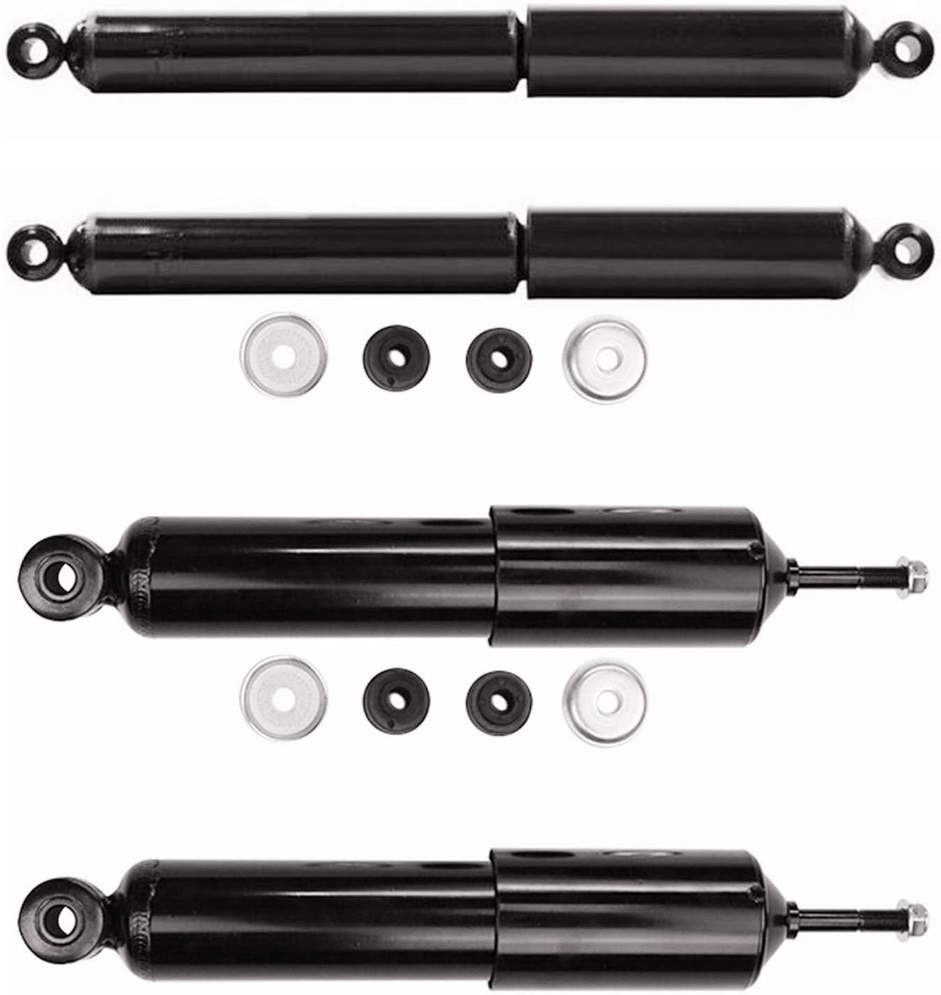 Maxfavor Rear Shock Absorber Struts fit for Nissan RWD 2000-2002 Frontier / 4WD 1998-2003 Frontier 1995-1997 Pickup 1987-1994 D21 1982-1985 720, Full Shocks Amortiguadores Suspensions (37073 37047)