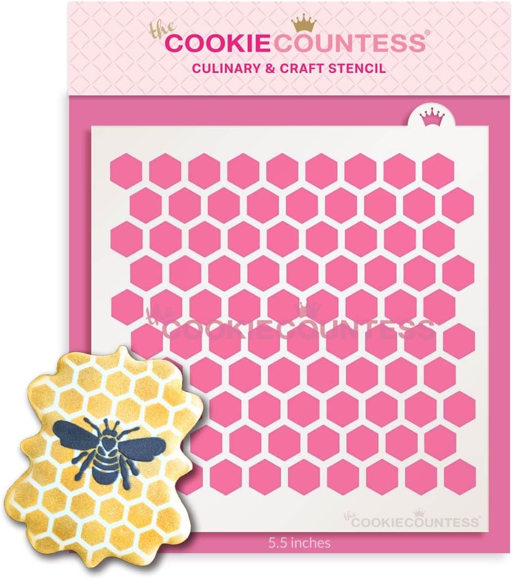 The Cookie Countess Honeycomb Pattern Stencil
