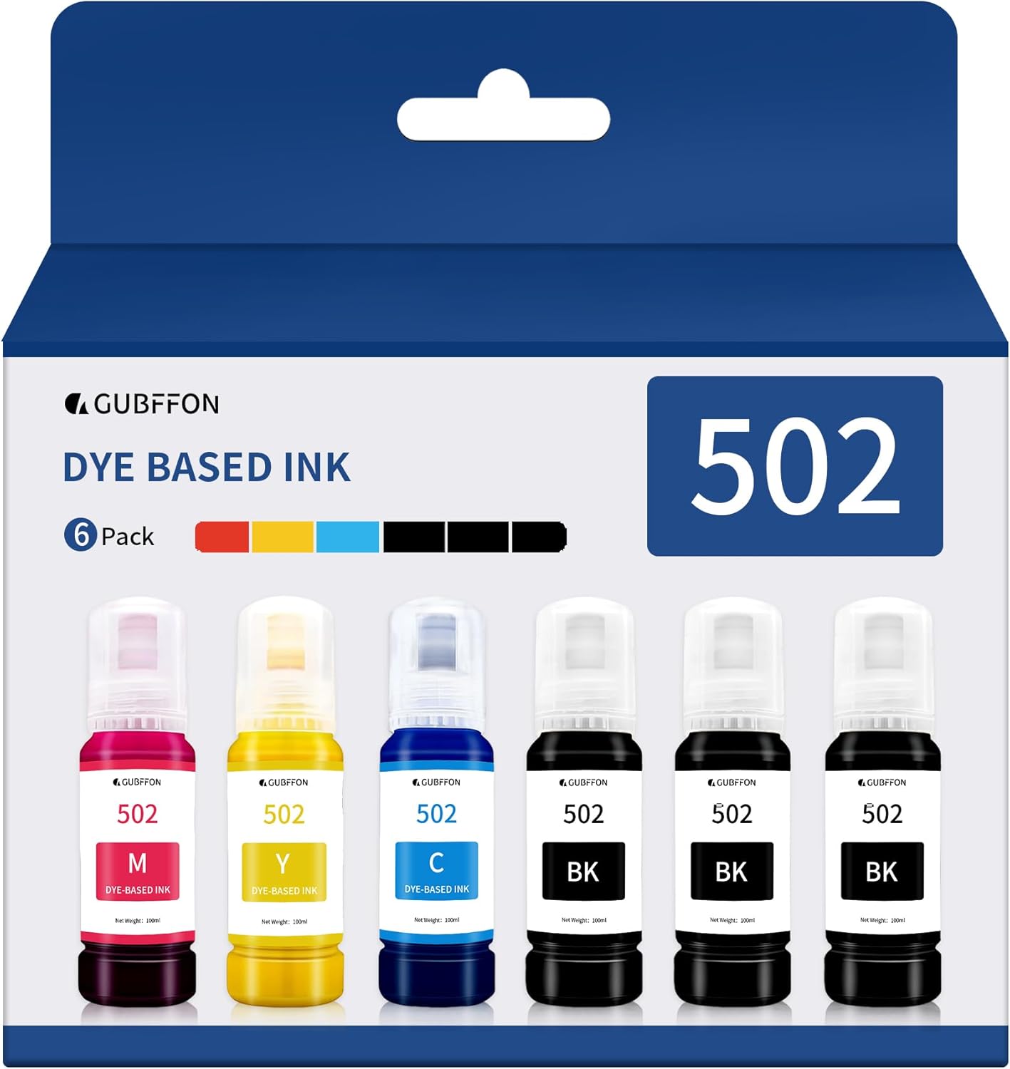 GUBFFON 502 Tinta 600 ml para EcoTank ET-2850, ET-3850, ET-4850, ET ...