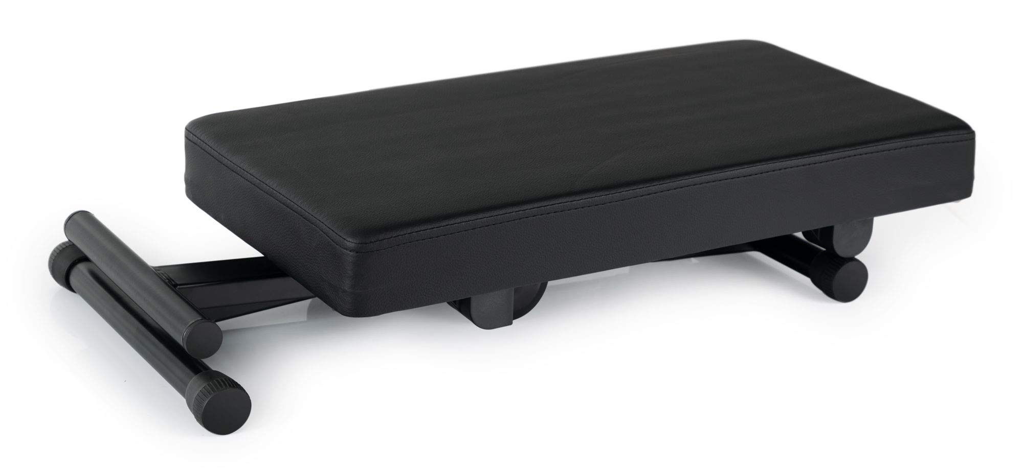 Classic Cantabile KB-01L Keyboardbank Junior (3-Fach höhenverstellbar, zusammenlegbar, edler Kunstlederbezug, stabil) schwarz