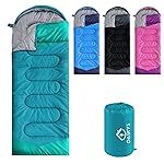 oaskys Camping Sleeping Bag - 3 Season Warm & Cool Weather - Summer Spring Fall Lightweight Waterproof for Adults Kids - Camping Gear Equipment, Traveling, and Outdoors