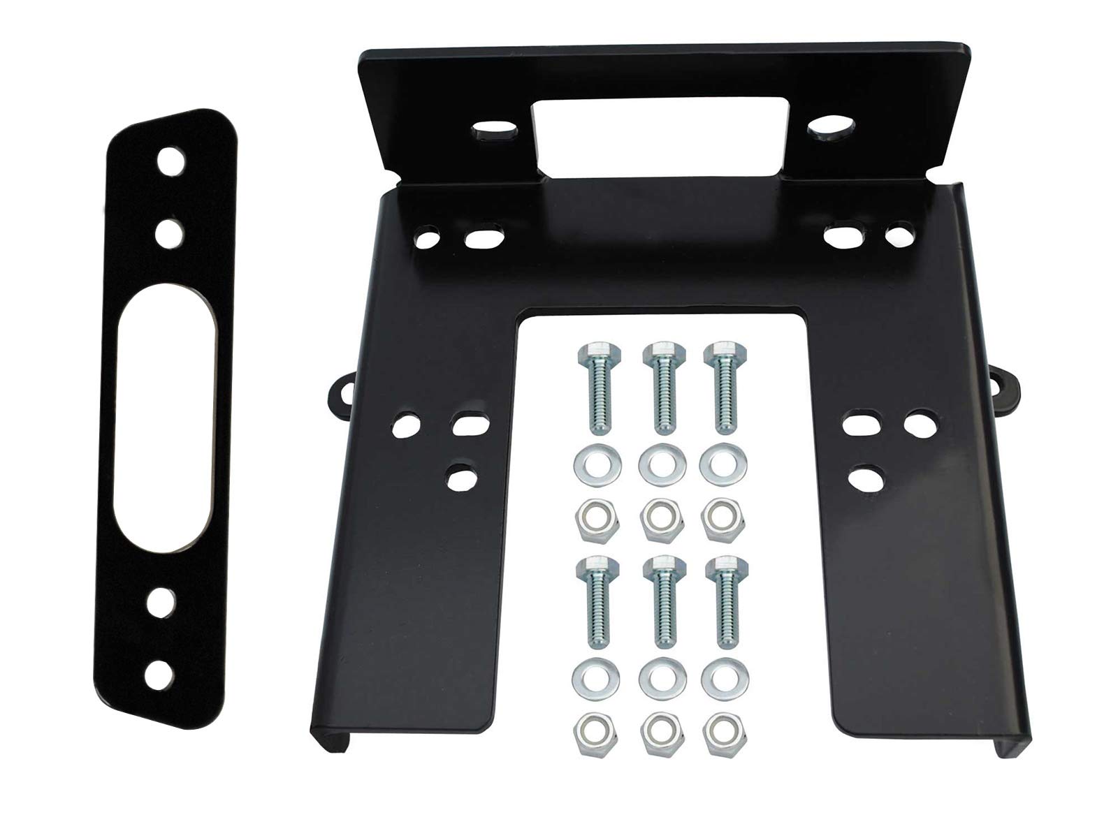 SuperATV Winch Mounting Plate for 2010-2020 Can Am Commander 800/1000 | Can Am Commander Winch Mount Compatible with Many OEM and Aftermarket Winches