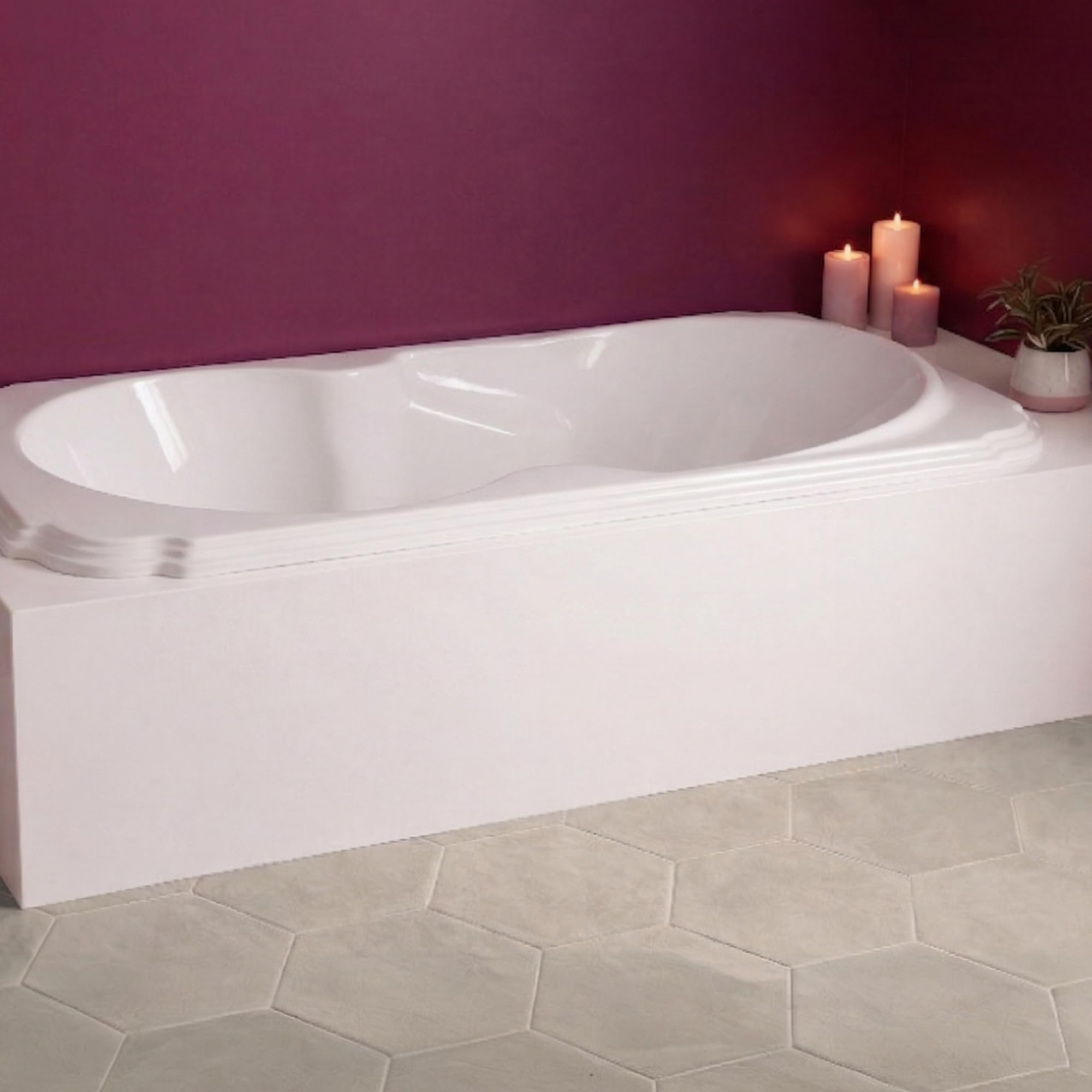 Hindware Strauss (N) Bathtub for Bathroom | ABS Body | Floor Mount | White | Size: 6.00 x 3.00 x 1.48 ft (LxWxH) | 1 Year Warranty | Fixing Kit & Accessories Not Included-image-4