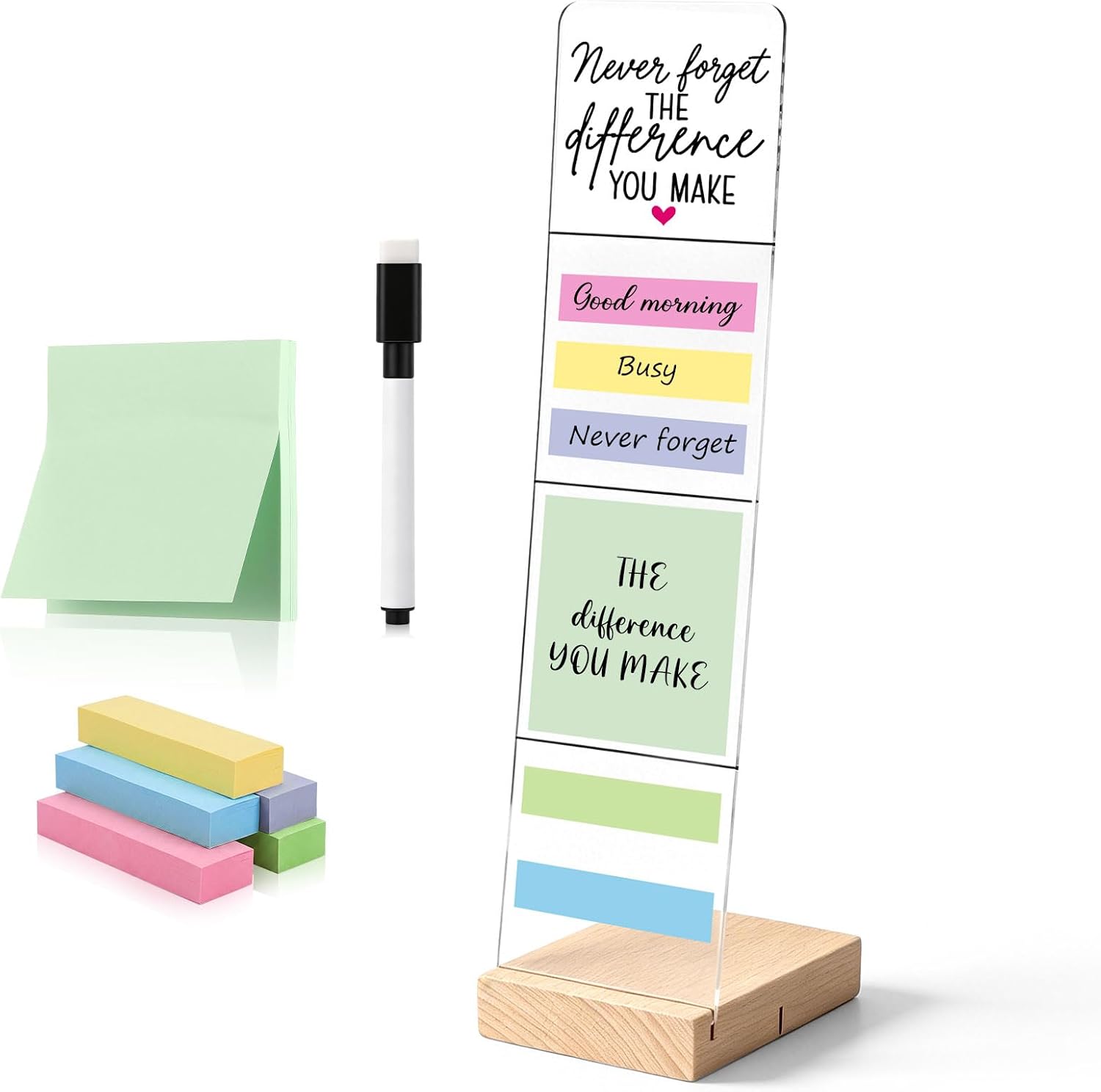 Affrolling Monitor Memo Board Portable Memo Notes Holder,Inspirational