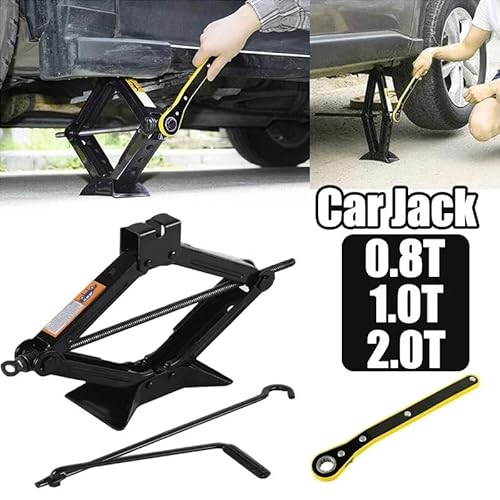 VNNHGB Car Jack 0.8T/1T/2T Portable Hand-cranked Car Scissor Jack Car Repair and Tire Replacement Special Tool Car Jacks (0.8t Set) - Image 3