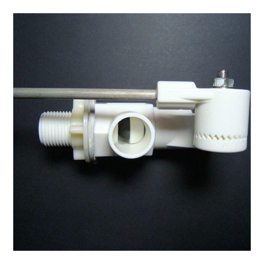DOLUNTO Válvula de Esfera Flotante Horizontal Vertical de Doble válvula de Flotador del Tanque de Agua fría Caliente vástago de Control de Flujo Cisterna PC 1 Specification : 1 Inch (White)