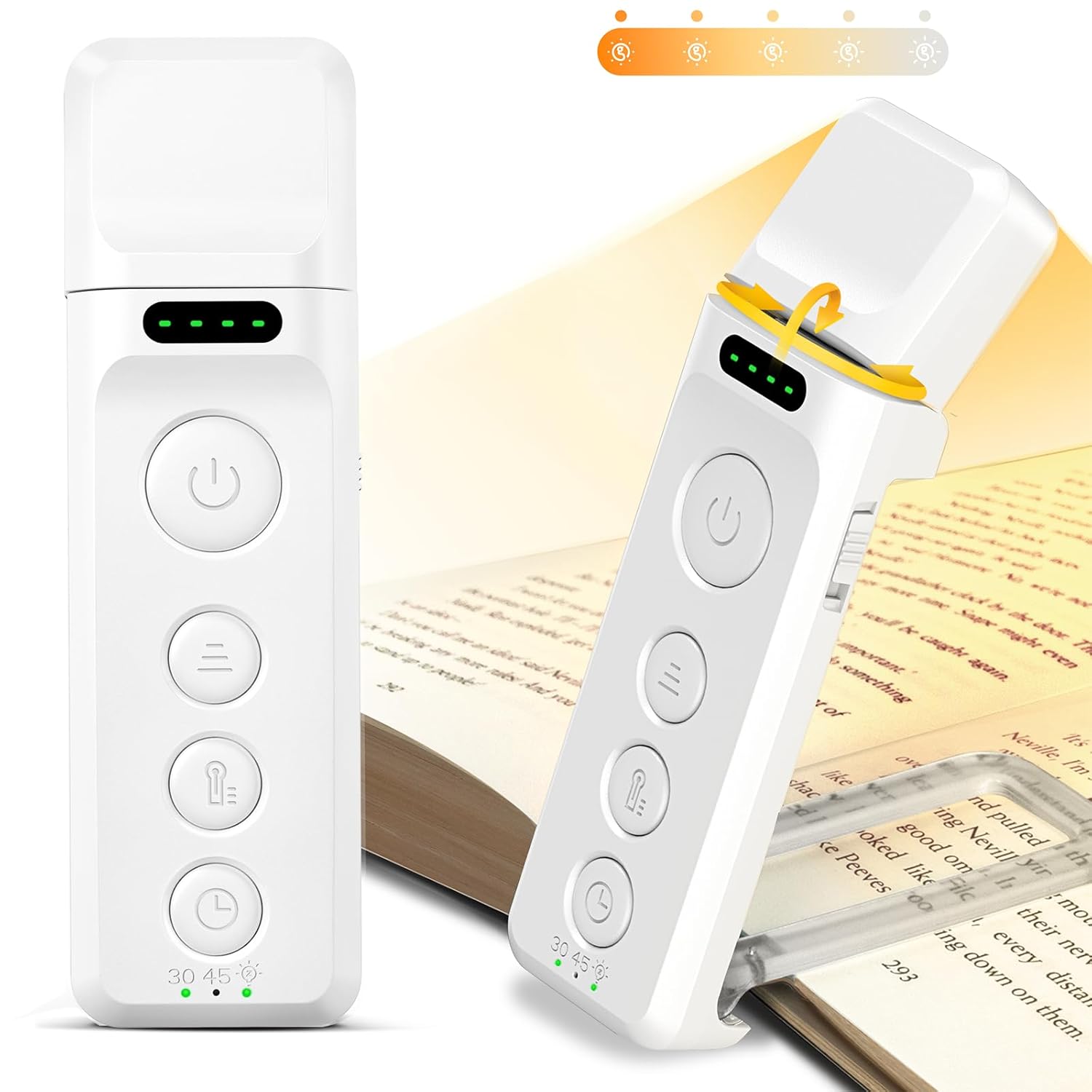 Glocusent Bookmark Style Book Light, Reading Light with Sleep Aid & Timer, 5 Brightness & 3-Color Expertise Book Light for Reading in Bed, USB Rechargeable Lamp for Book Lovers Gifts Glocusent Bookmark Style Book Light, Reading Light with Sleep Aid & Timer, 5 Brightness & 3-Color Expertise Book Light for Reading in Bed, USB Rechargeable Lamp for Book Lovers Gifts