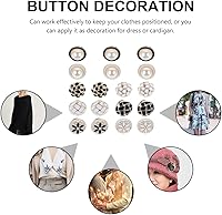 Vista 9 de EXCEART 20 piezas de botones sin coser extraíbles para mujeres, estudiantes, artesanos, cierre decorativo de repuesto para abrigo, camisa, vestido