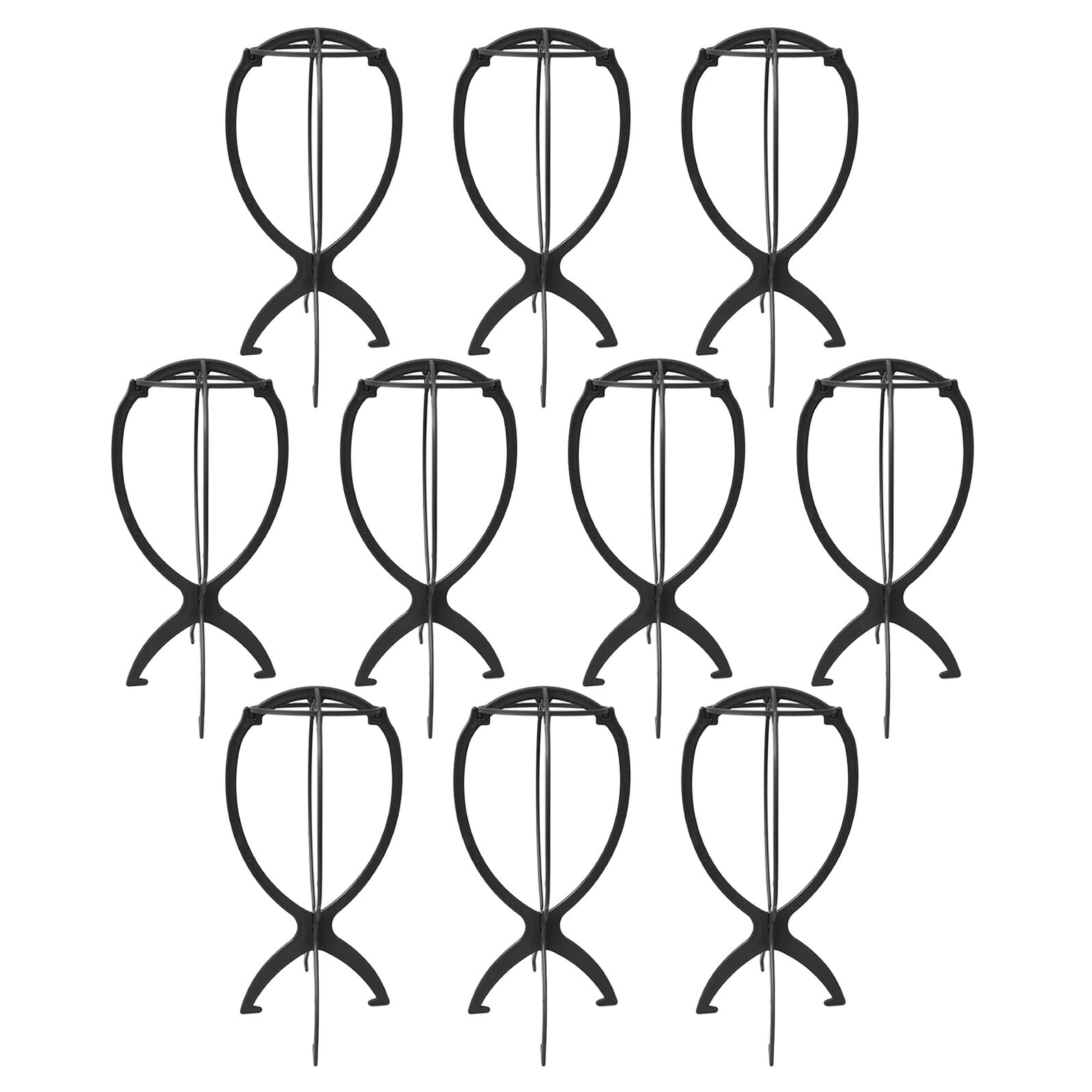 Homoyoyo 10pezzi Supporto per Parrucche in Plastica Espositore per Extension per Capelli e Toupet Supporto da Tavolo per Parrucchieri e Negozi Leggero e Portatile per Uso Domestico e Stylin