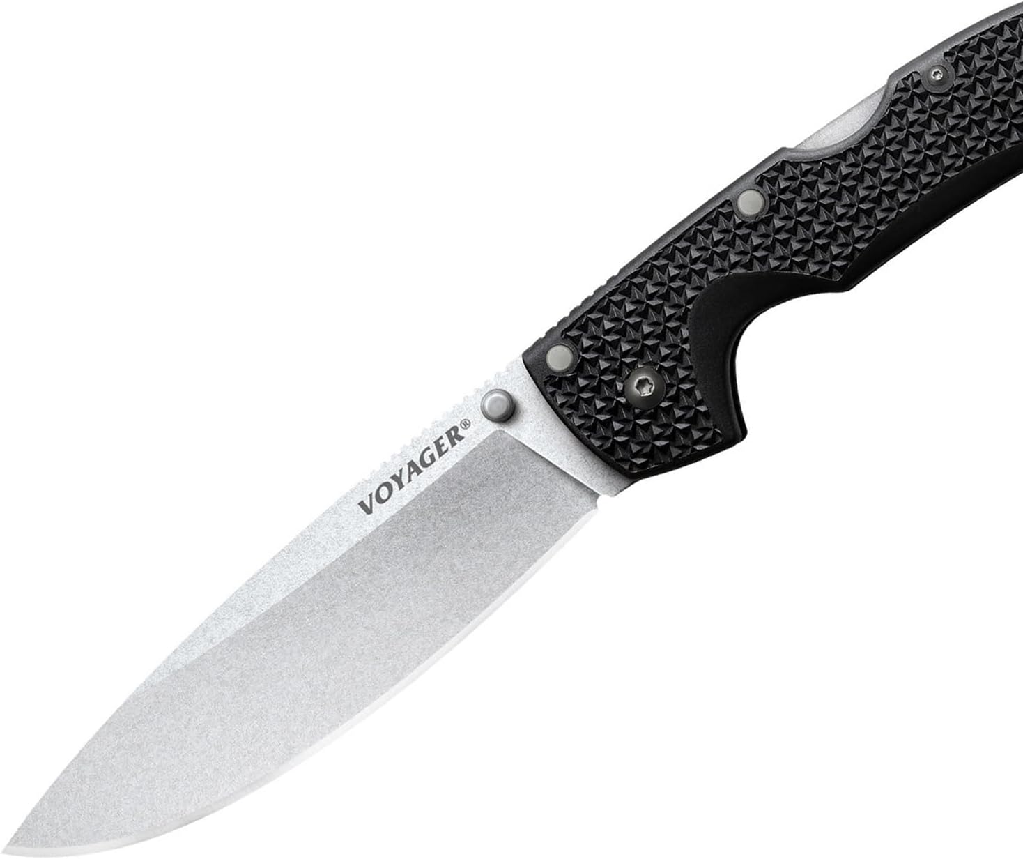 COLD STEEL XL Voyager 5.5" AUS10A Drop Point Razor-Sharp Blade 6.75" Griv-Ex Handle Everyday Carry Tactical Folding Knife w/Tri-Ad Lock