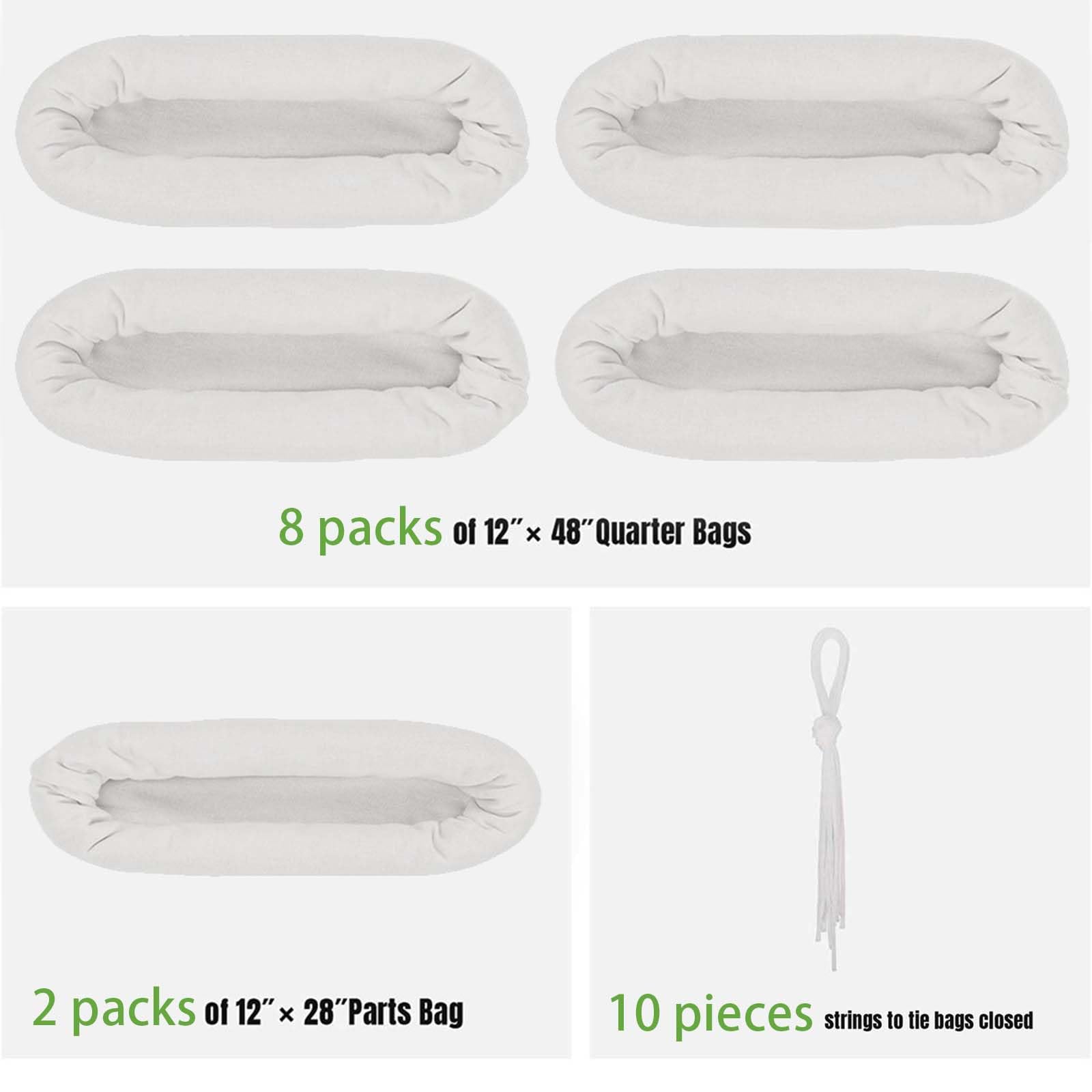 G GENLEAS 10 Pack Elk Game Bags, Reusable Meat Bags for Various Hunting for Elk Caribou Deer Moose (8 Pack 48