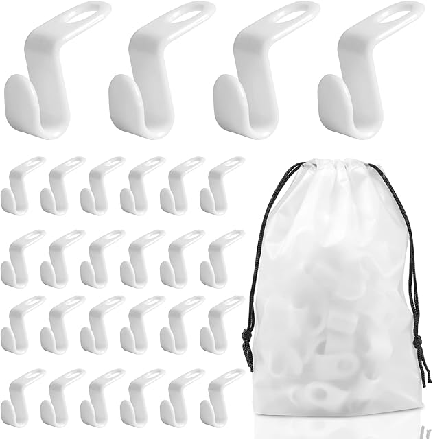 80PCS Clothes Hanger Connector Hooks, Mini Clothes Connector Drop Connecting Hangers Closet Hanger Extender, Closet Organizer with Storage Bags for Wardrobe Space-saving
