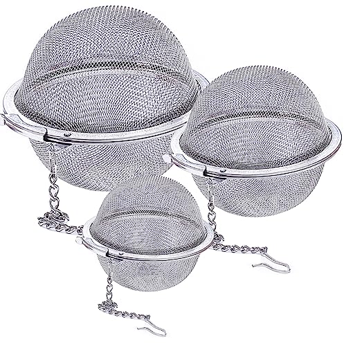 Stainless Steel Mesh Tea Ball, Extra Fine Mesh Tea Infuser for Loose Leaf Tea, Tea Strainers Tea Infuser Strainer Filters for Tea 3piece set