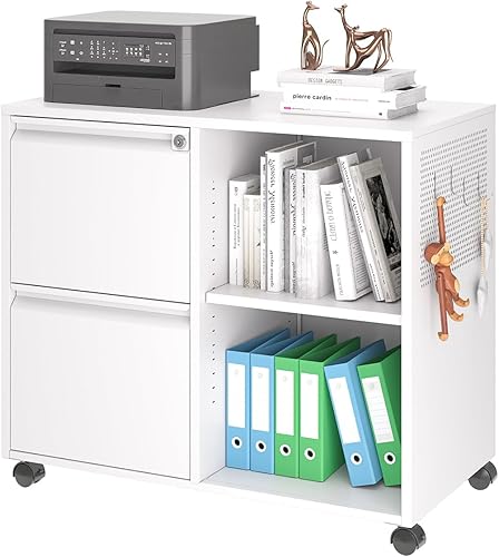 AFAIF Archivadores para oficina en casa archivador lateral de metal con 2 cajones gabinete de almacenamiento de oficina de 70 pulgadas con cerradura AFAIF Archivadores para oficina en casa archivador lateral de metal con 2 cajones gabinete de almacenamiento de oficina de 70 pulgadas con cerradura