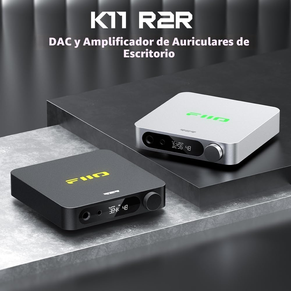 FIIO K11 Compact Desktop R2R arquitectura DAC y amplificador de auriculares (negro)