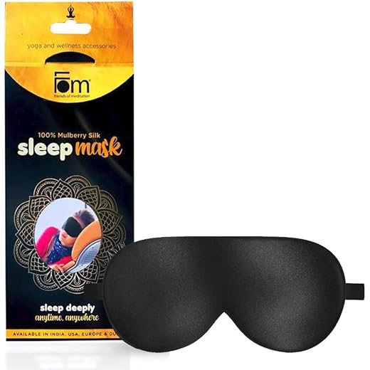 Friends of Meditation Silk Sleep Mask Black