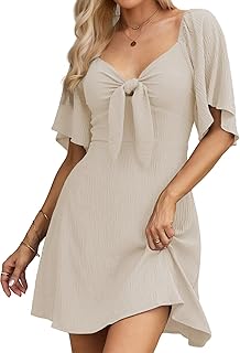Dokotoo Women's Bow Tie Mini Dress