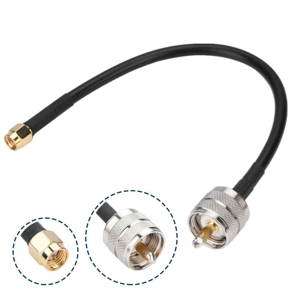 Zerone Men's Black Rf Coaxial Cable Sma To Uhf Pl259 Straight Rf Pigtail Coaxial Cable Line 20Cm