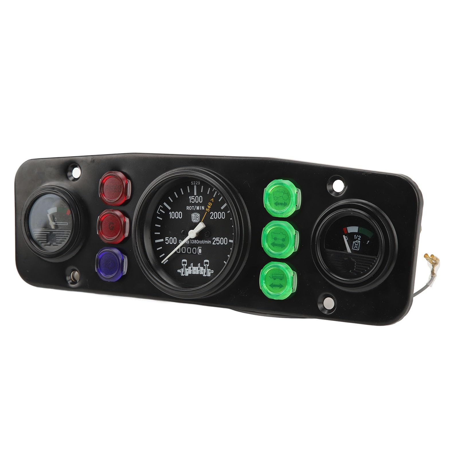 Kit de Medidor Triple para Vehículos de 12V, Tacómetro, Medidor de Temperatura y Panel de Aceite con Construcción de ABS Premium y Metal, Instalación Fácil para Tractores de Gasoli