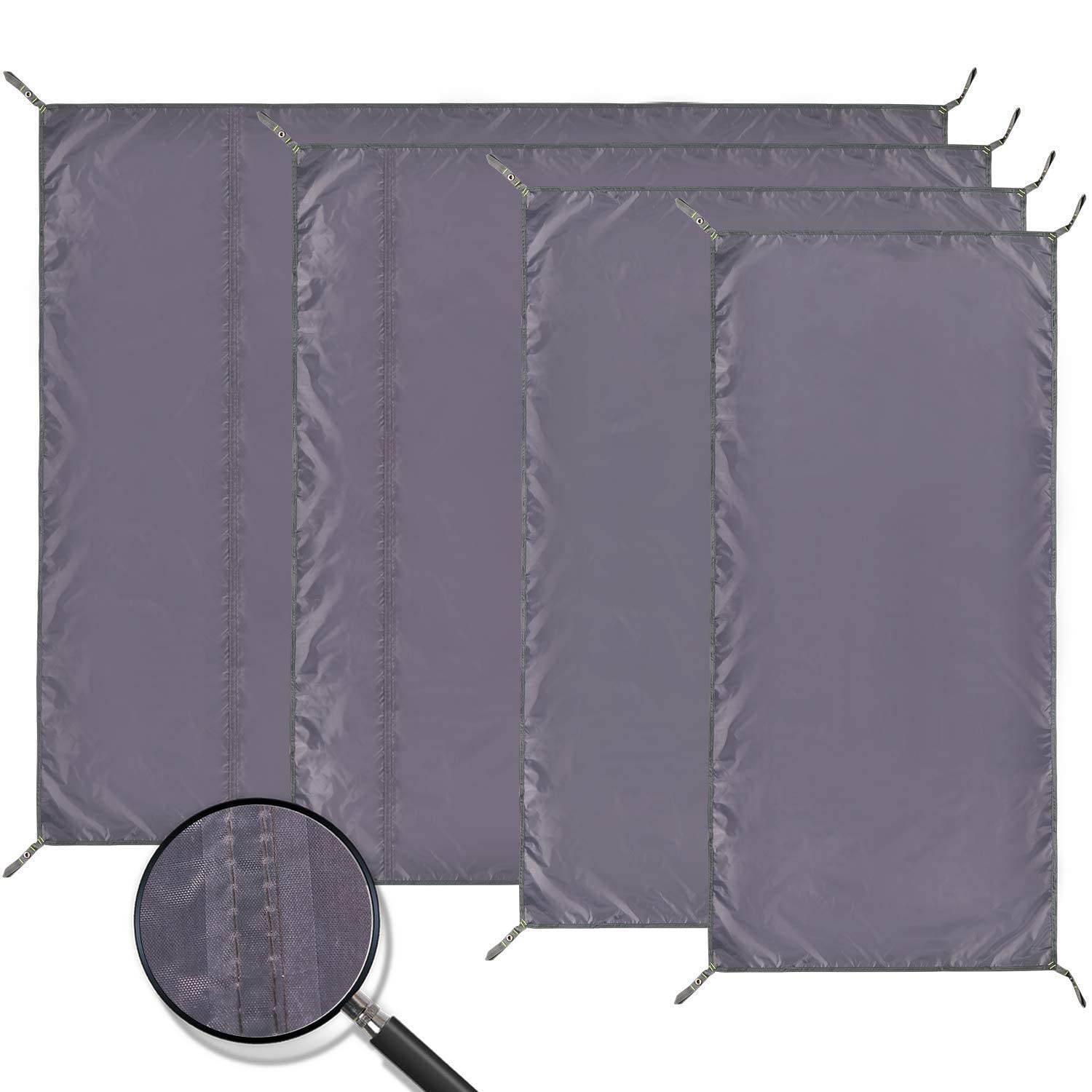 Tapis De Sol Camping Extérieur Tapis De Sol Tente Imperméable - Tissu Oxford 210D - 210x210 Cm - Pour Camping, Plage, Randonnée Bâche Protection Camping