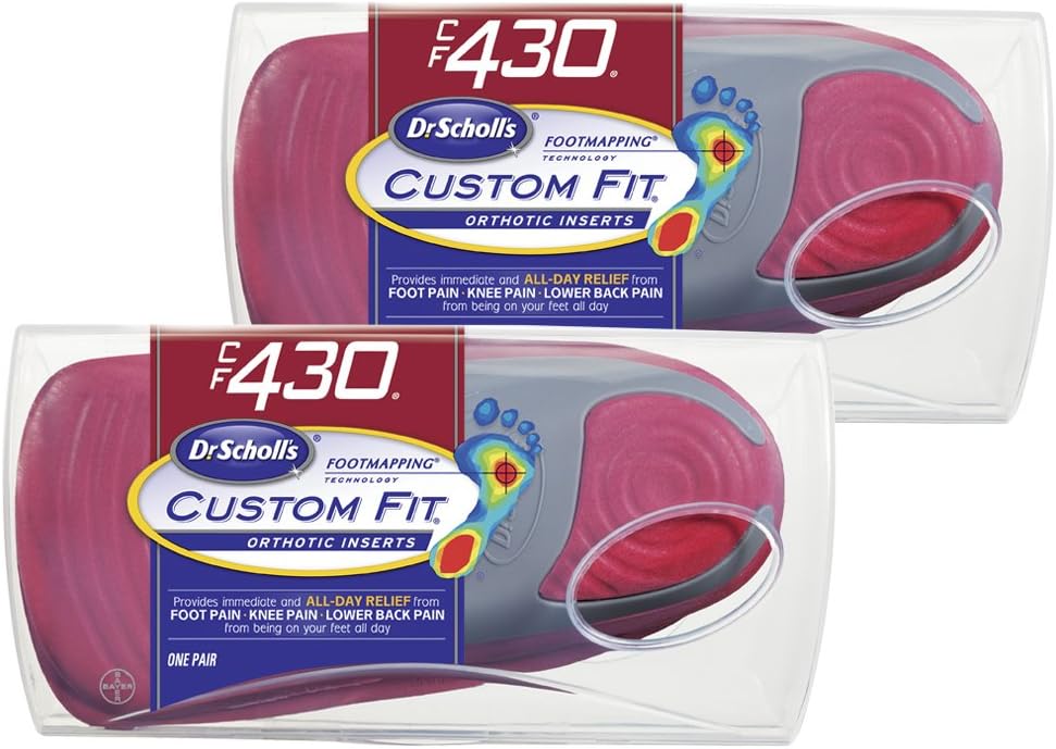 Dr. Scholl’s CFO Custom Fit Orthotics CF430, 2-Pair, Visit a Custom Fit Kiosk with Advanced Footmapping Technology to Get Our Recommended Custom Fit Number for You!
