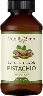 Vanilla Bean Kings Natural Pistachio Extract for Baking and Flavoring - 4 OZ - Premium Quality Natural Flavors for Baked Goods, Desserts, & Cooking