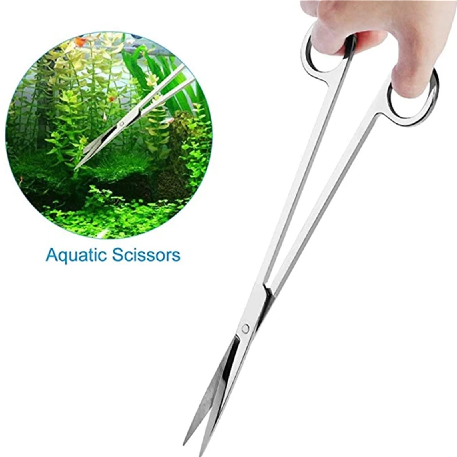Aquascape Tools - Juego de 6 herramientas para acuario, tijeras de acuario, pinzas de acero inoxidable, juego de plantas acuáticas (mezcla)