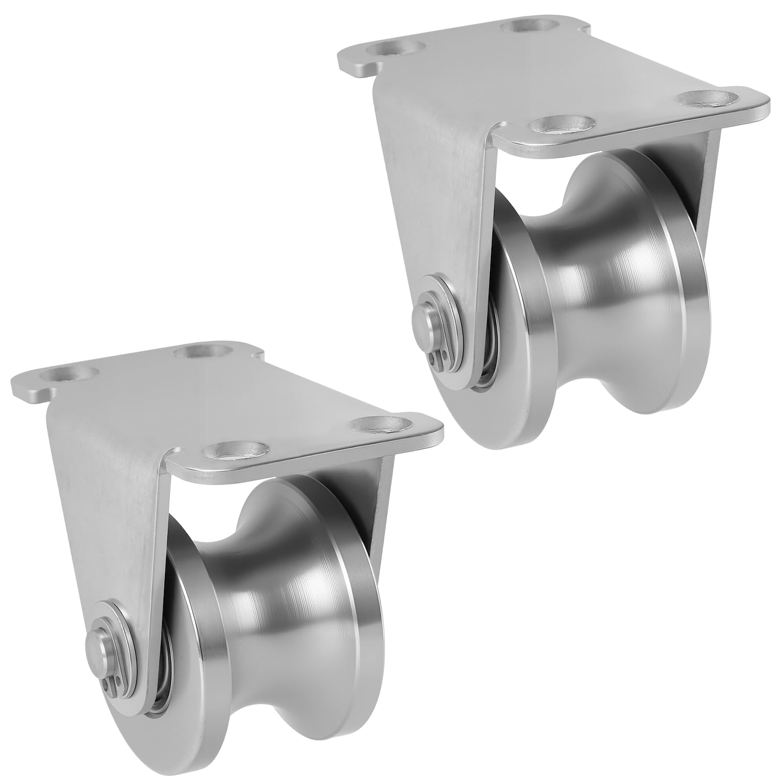 2 Poleas de 32 mm, Acero Inoxidable 304 con Rodamiento de Bolas, Capacidad 250 kg para Cuerdas, Cable de Acero, Fitness, Tendedero