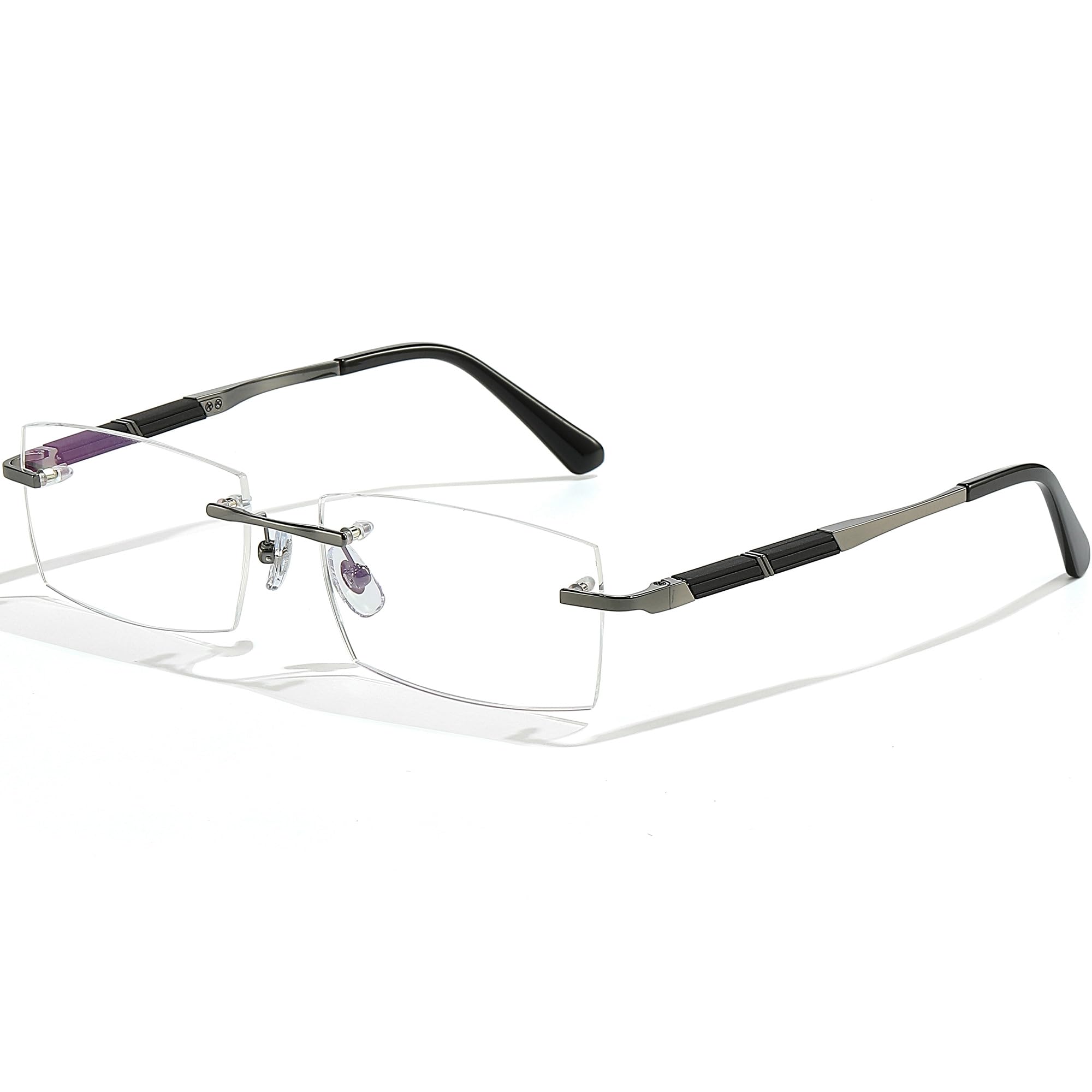 Pure Titanium Rimless Glasses Frame for Men Rectangle Optical Frameless Eyeglasses Frames Lightweight Eyewear YJ2201