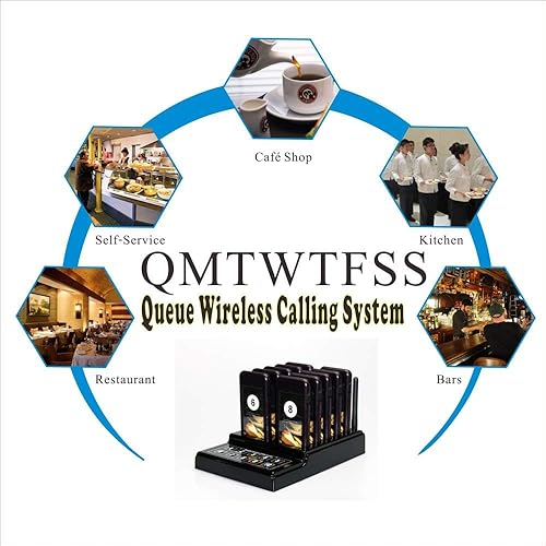 Miniatura 2 de 10 zumbadores de buscapersonas 1 teclado número de cola llamada sistema de llamada inalámbrica llamada de cola sistema de búsqueda restaurante para
