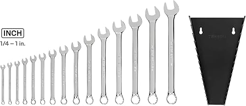 Miniatura 3 de TEKTON Juego de llaves combinadas, 15 piezas (14-1 pulg.) - Estante  WCB92106