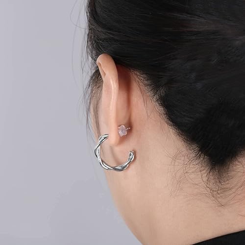 Miniatura 10 de 14 piezas de aretes de goma de silicona de oro de 18 quilates para tachuelas, orejas caídas, aretes pesados, respaldos transparentes y cómodos, con